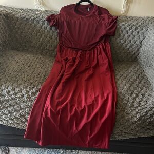 SHEIN Elegant Red Women's Dress in 4XL